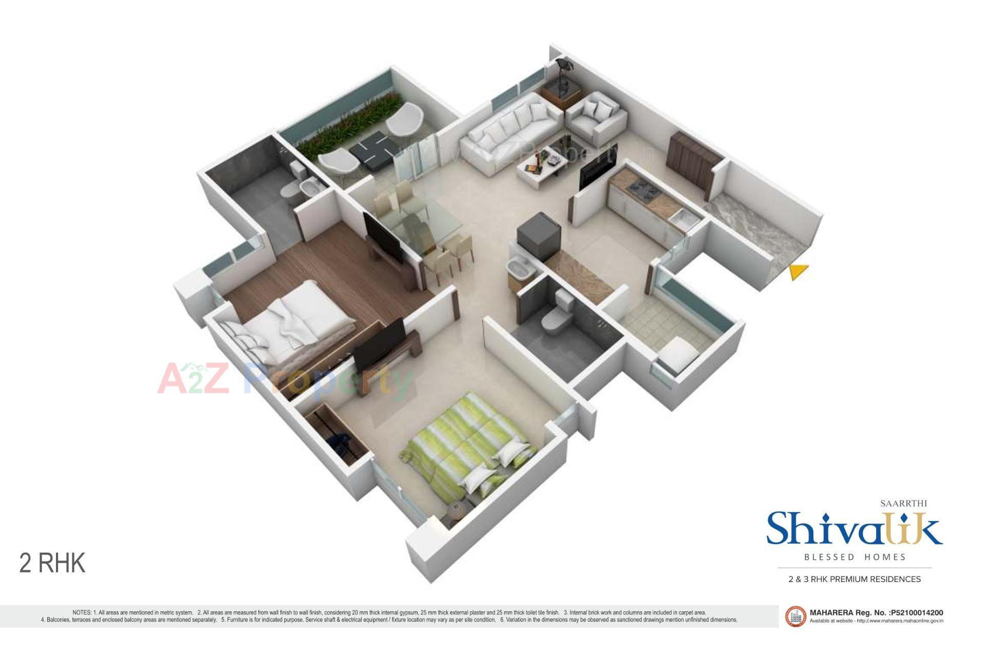 Layout of real estate project Saarrthi Shivalik located at Kothrud, Pune, Maharashtra