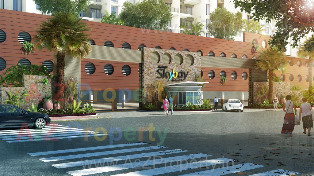 3D Elevation of real estate project Saarrthi Skybay located at Mahalunge, Pune, Maharashtra