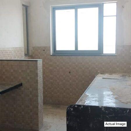Kitchen of real estate project Saarrthi Skybay located at Mahalunge, Pune, Maharashtra