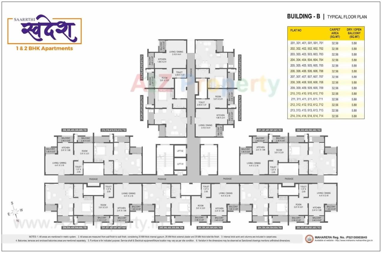 Layout of real estate project Saarrthi Swadesh located at Jambhul, Pune, Maharashtra