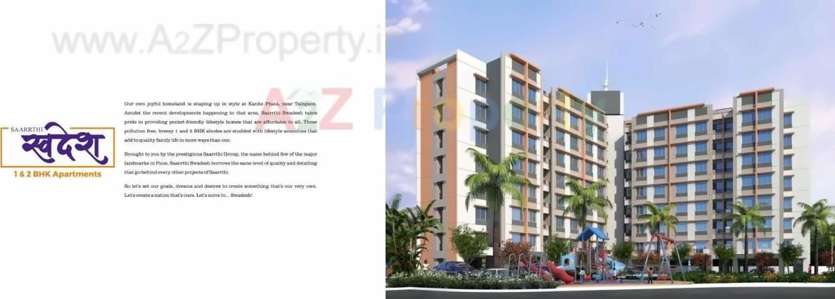 3D Elevation of real estate project Saarrthi Swadesh located at Jambhul, Pune, Maharashtra