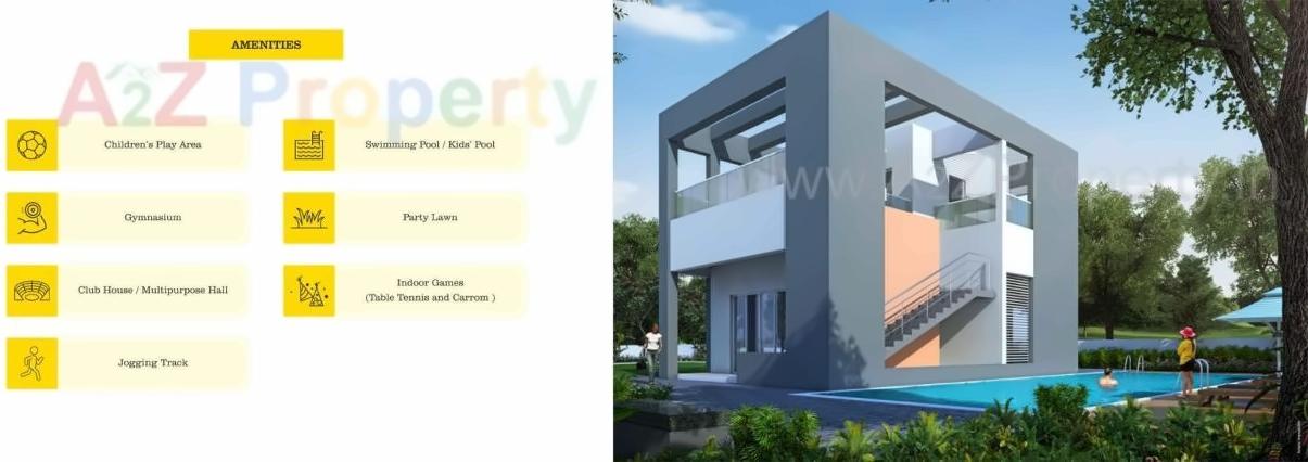 3D Elevation of real estate project Saarrthi Swadesh located at Jambhul, Pune, Maharashtra