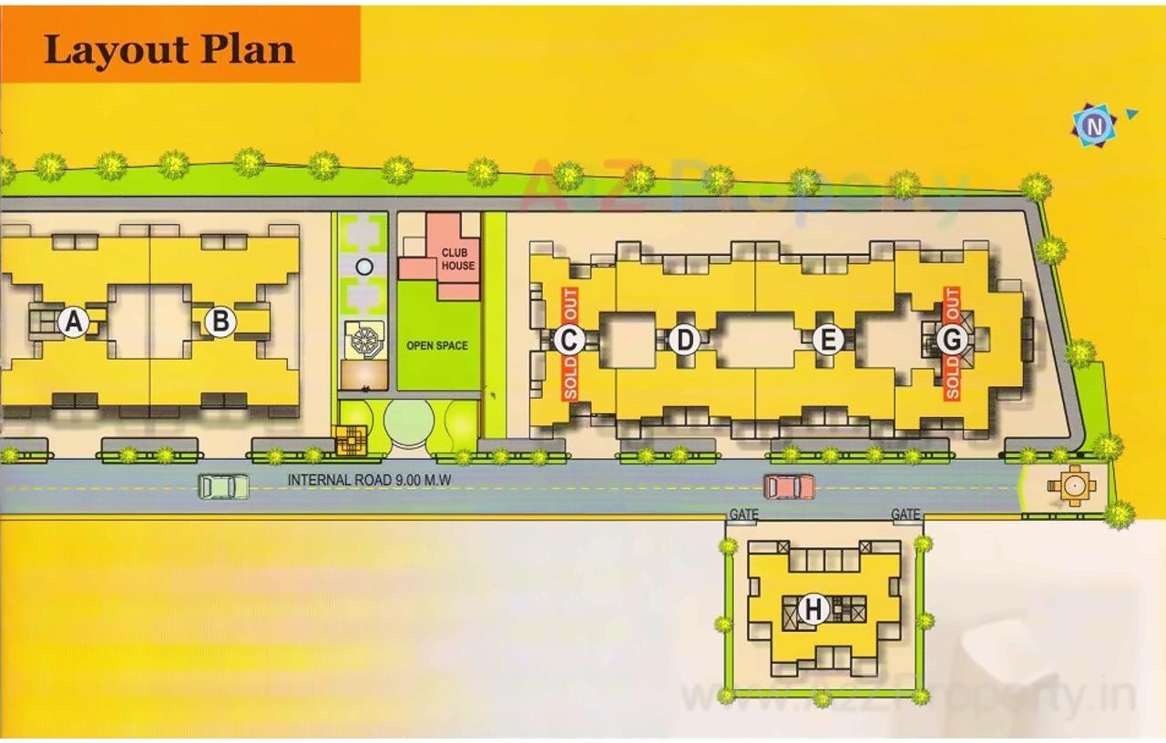 Layout of real estate project Sahil Heights located at Pimpri-chinchawad-m-corp, Pune, Maharashtra