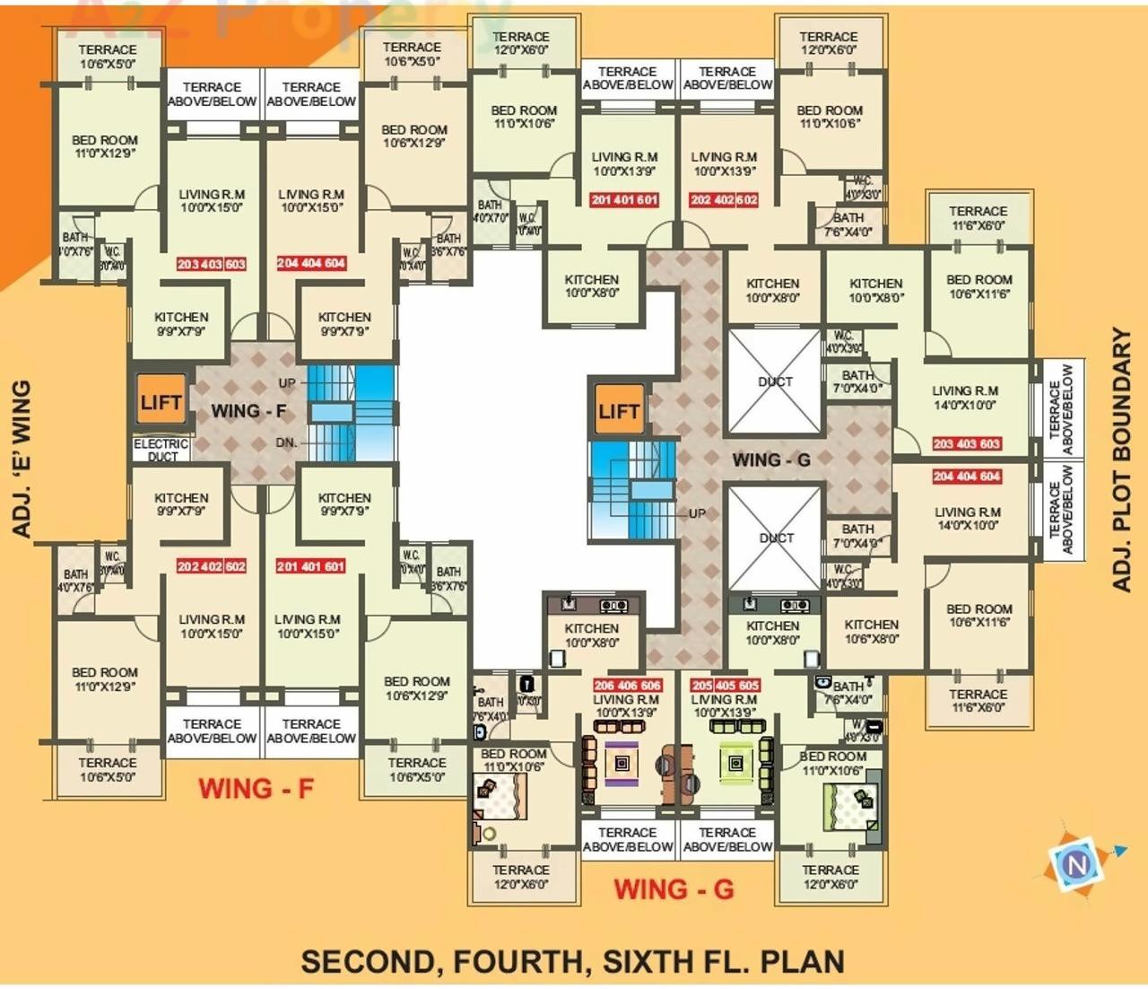 Layout of real estate project Sahil Heights located at Pimpri-chinchawad-m-corp, Pune, Maharashtra