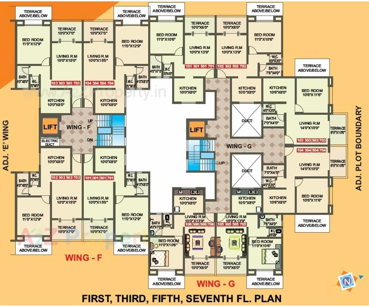 Layout of real estate project Sahil Heights located at Pimpri-chinchawad-m-corp, Pune, Maharashtra