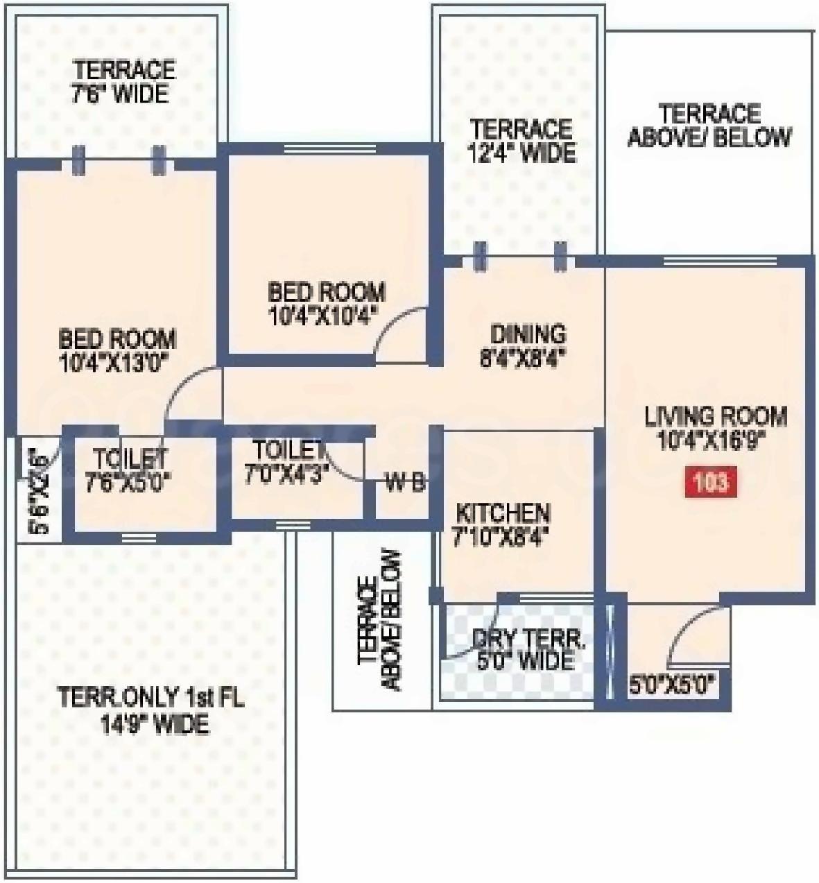 Layout of real estate project Sahil Vighnesh Residency located at Wakad, Pune, Maharashtra