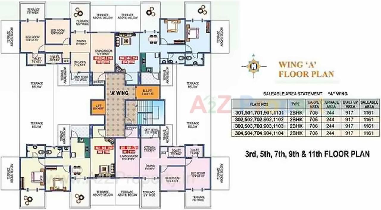 Layout of real estate project Sahil Vighnesh Residency located at Wakad, Pune, Maharashtra