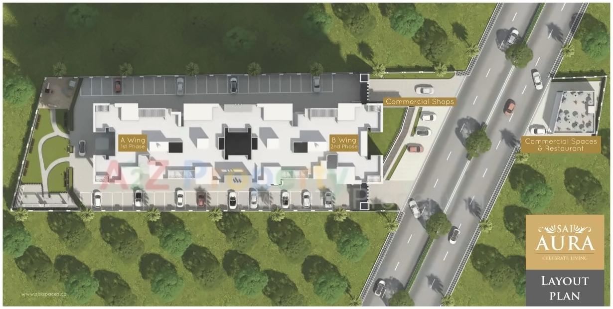 Layout of real estate project Sai Aura located at Pimpri-chinchawad-m-corp, Pune, Maharashtra