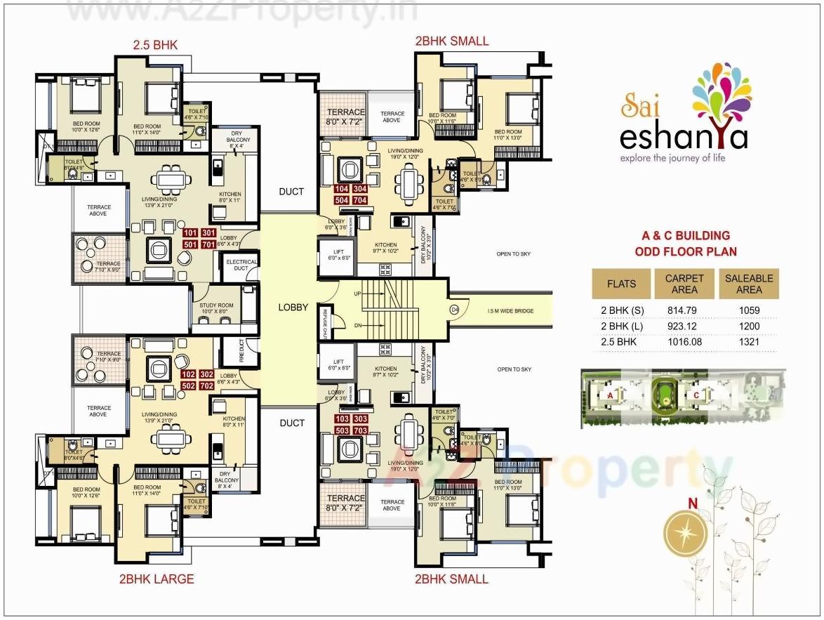 Layout of real estate project Sai Eshanya located at Baner, Pune, Maharashtra
