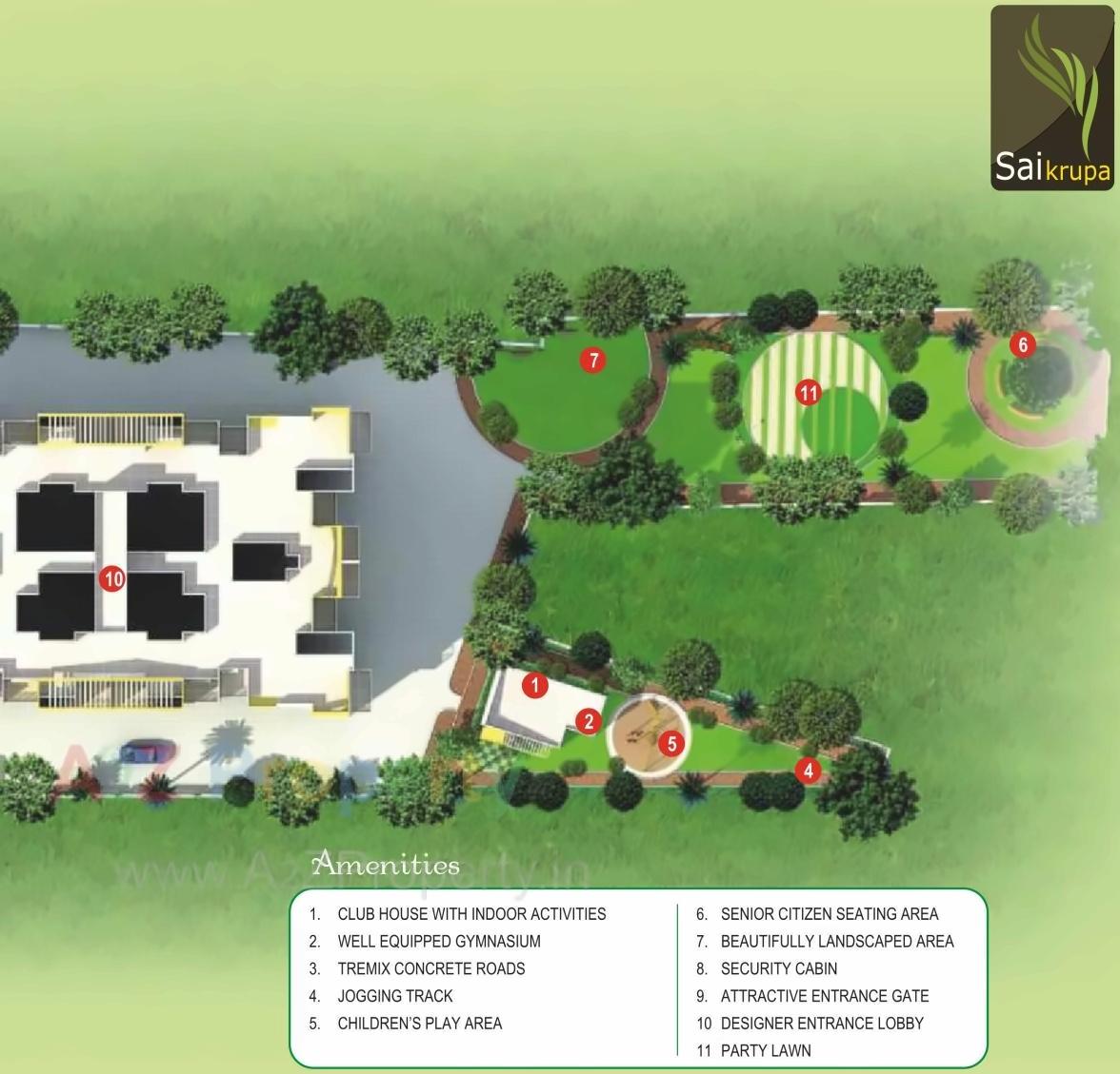 Layout of real estate project Sai Krupa Residency located at Lohgaon, Pune, Maharashtra