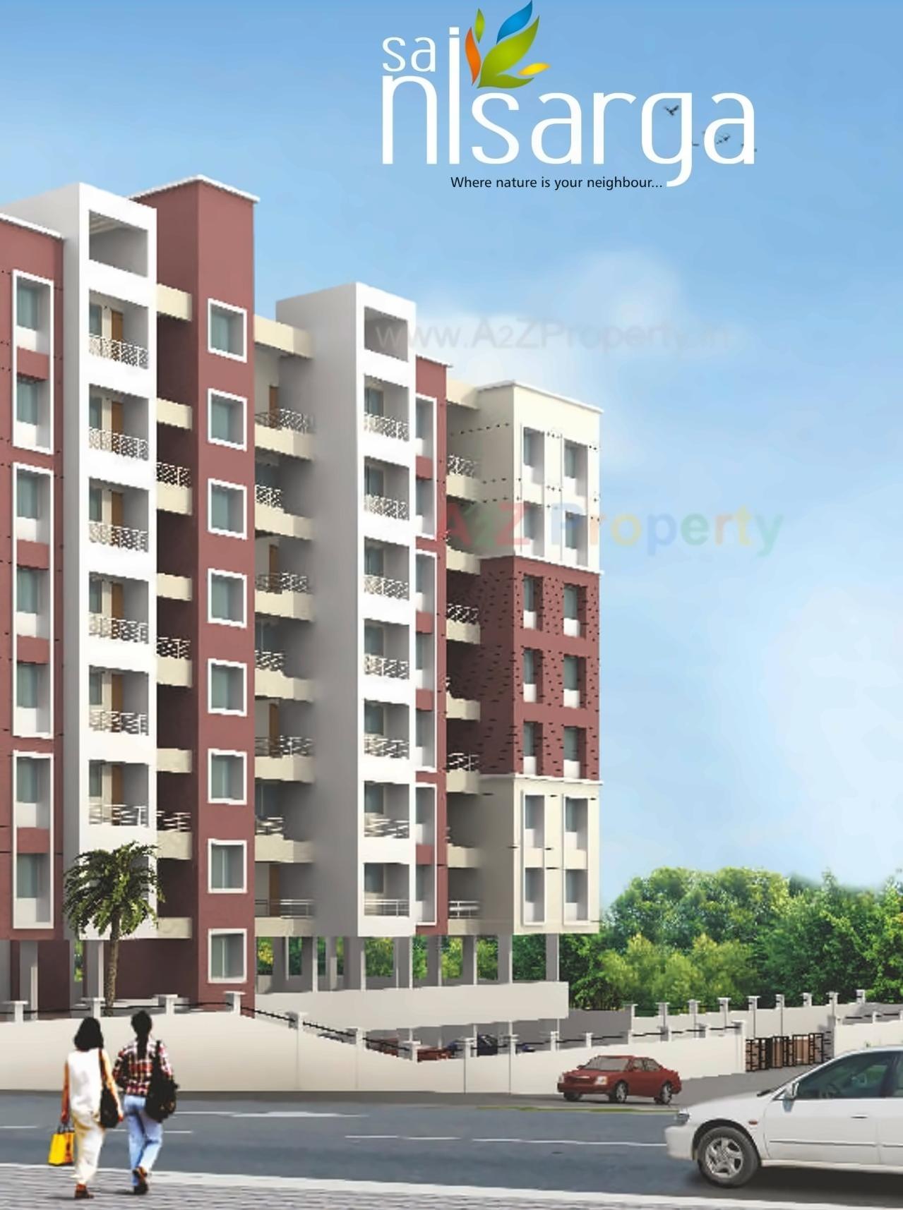 3D Elevation of real estate project Sai Nisarga Project located at Pune-m-corp, Pune, Maharashtra