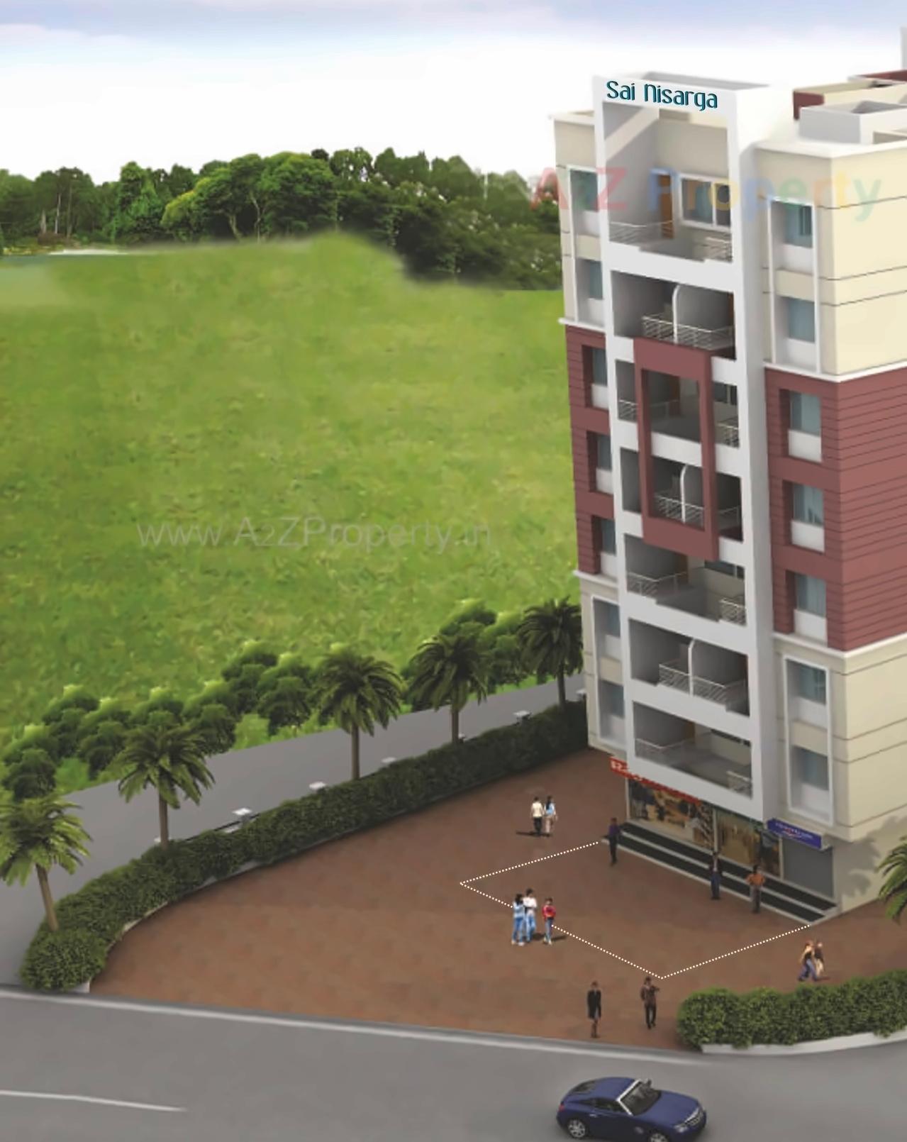 3D Elevation of real estate project Sai Nisarga Project located at Pune-m-corp, Pune, Maharashtra