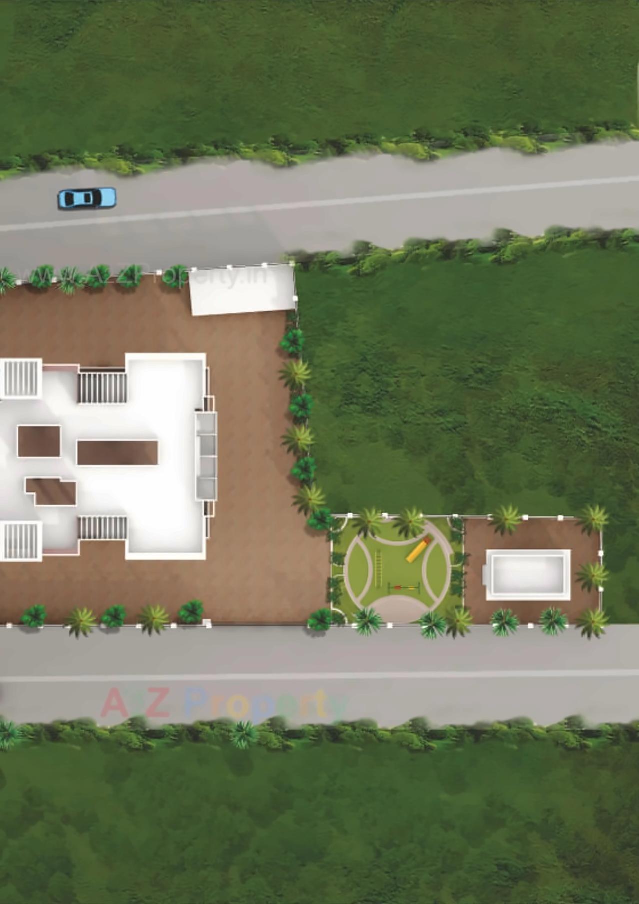 3D Elevation of real estate project Sai Nisarga Project located at Pune-m-corp, Pune, Maharashtra