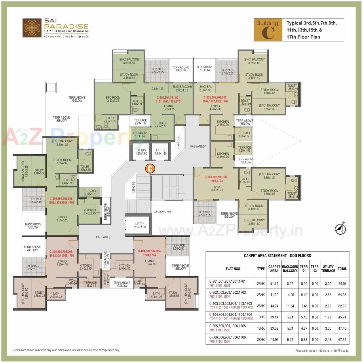 Layout of real estate project Sai Paradise located at Punawale, Pune, Maharashtra