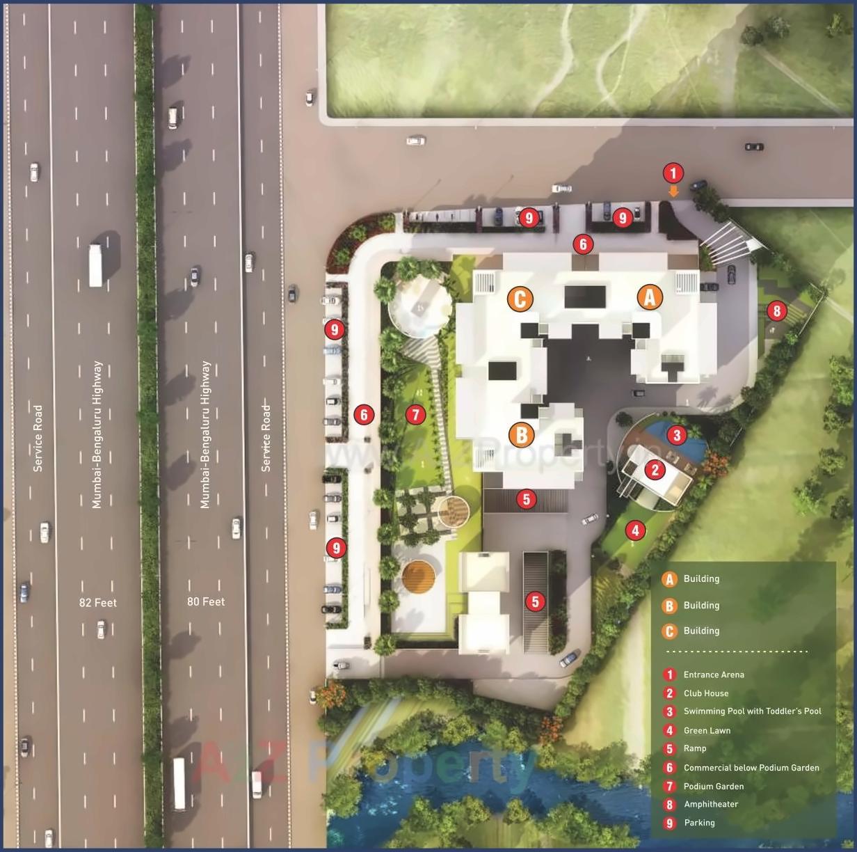 Layout of real estate project Sai Paradise located at Punawale, Pune, Maharashtra