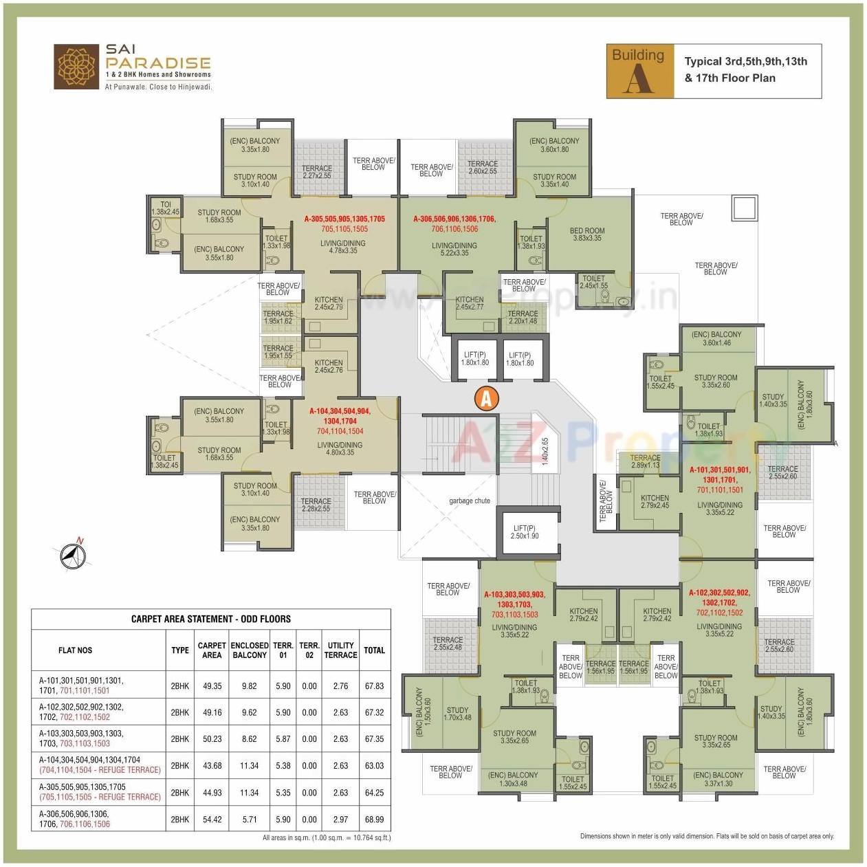 Layout of real estate project Sai Paradise located at Punawale, Pune, Maharashtra