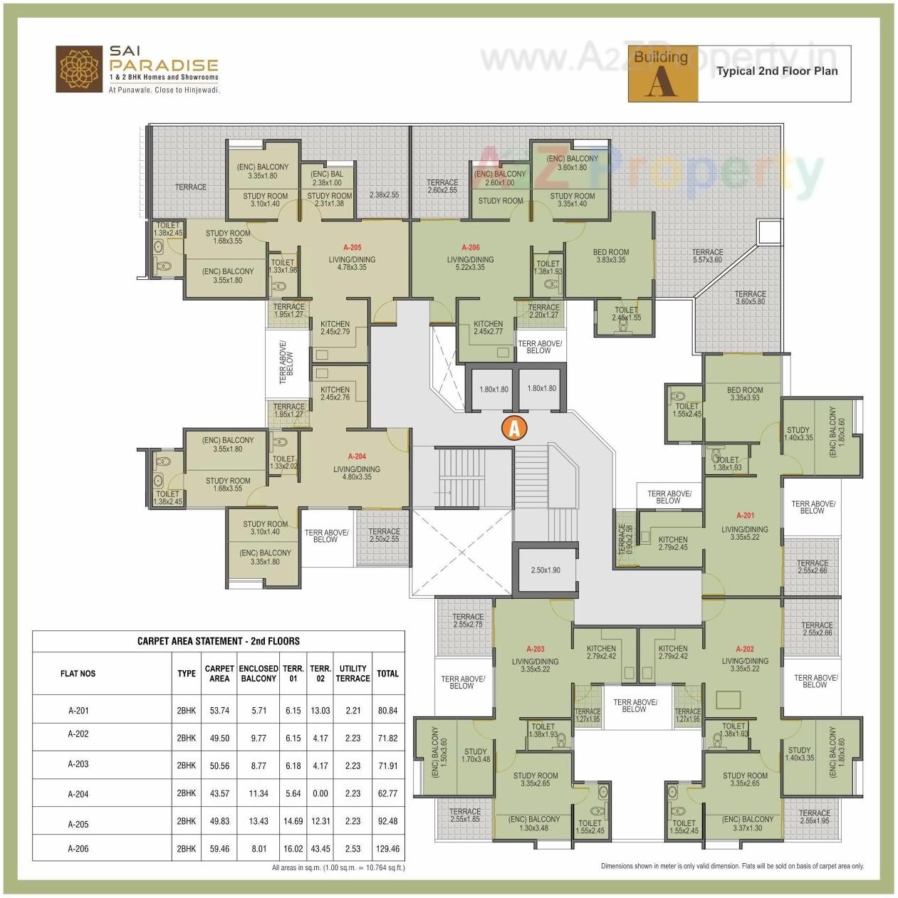 Layout of real estate project Sai Paradise located at Punawale, Pune, Maharashtra