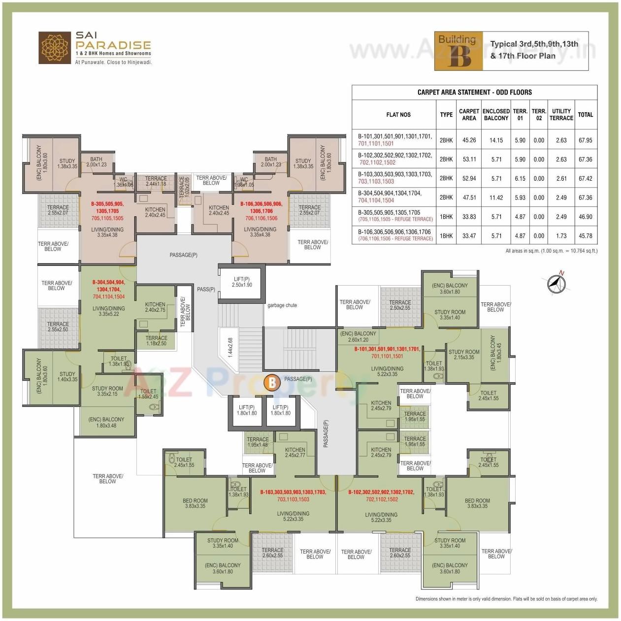 Layout of real estate project Sai Paradise located at Punawale, Pune, Maharashtra