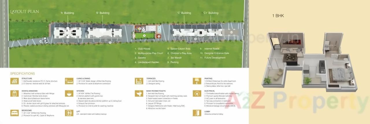 Layout of real estate project Sai Sanskruti located at Yawalewadi, Pune, Maharashtra