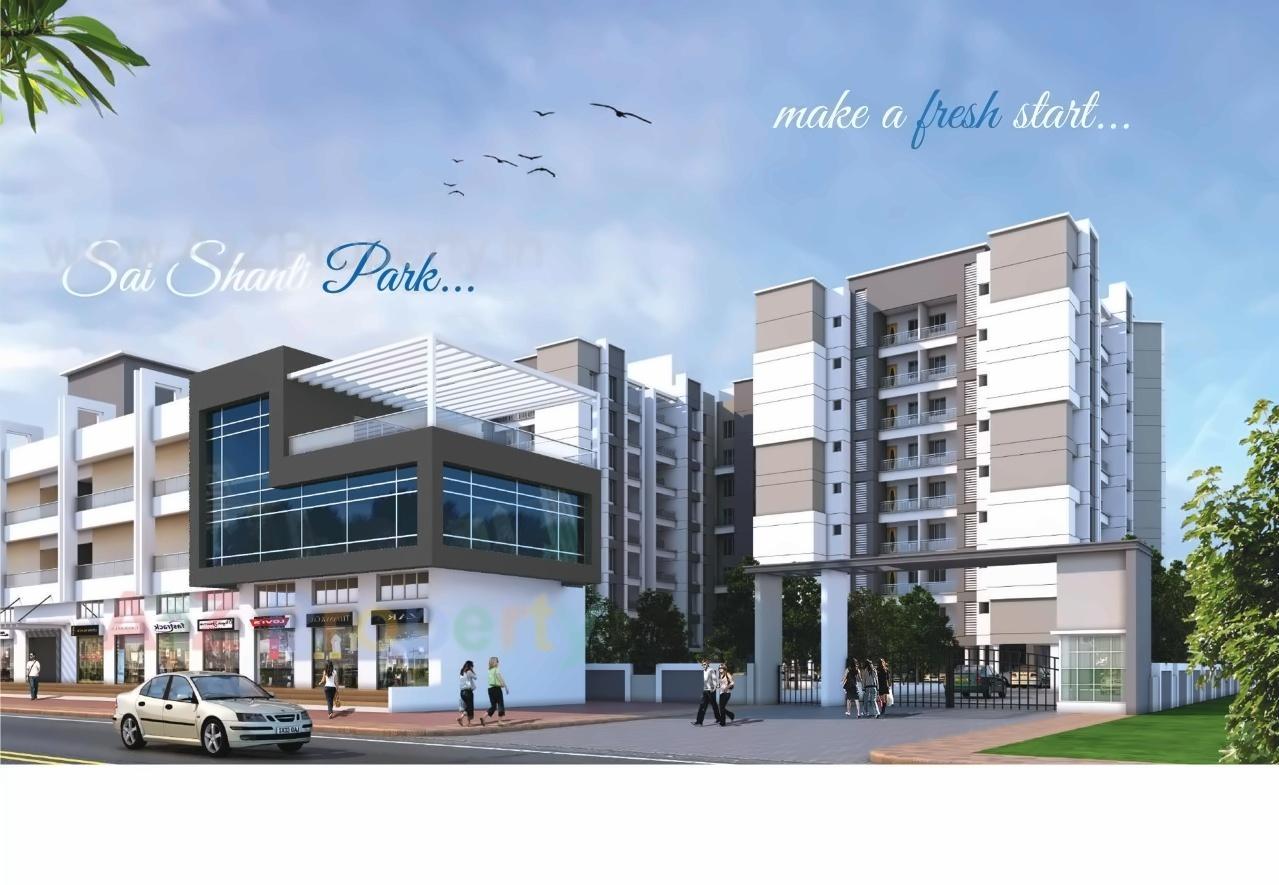 3D Elevation of real estate project Sai Shanti Park located at Lohgaon, Pune, Maharashtra