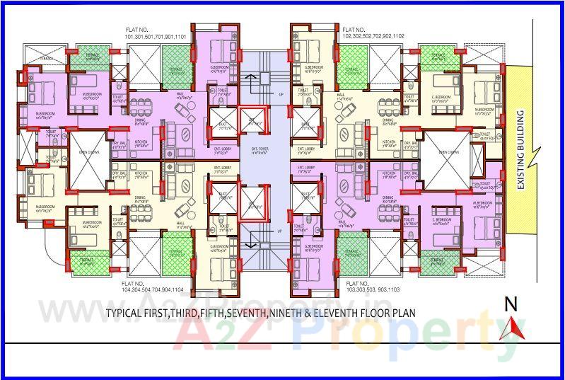 Floorplan2 of real estate project Sai Shilp Kukade Parisar (padmadarshan Society) located at Pune-city, Pune, Maharashtra