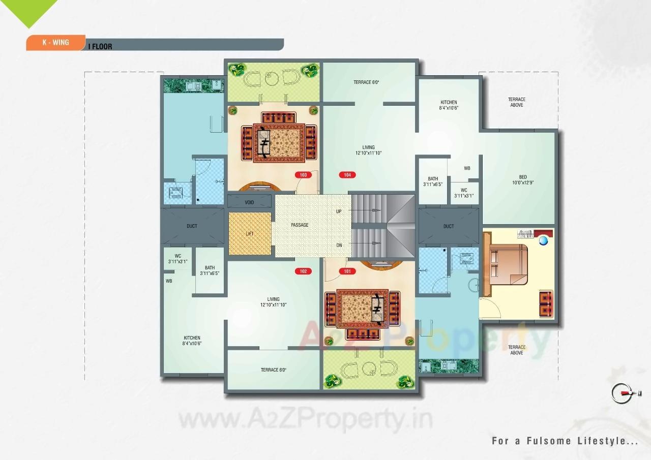 Layout of real estate project Sai Shraddha Park B C D E F G H J K L Project located at Pimpri-chinchawad-m-corp, Pune, Maharashtra