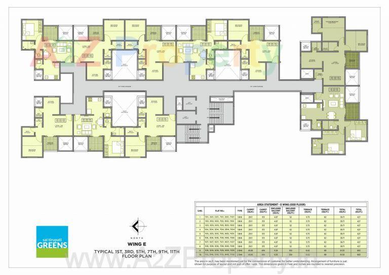 Floor Plan_e_odd 768x543 1 of real estate project Sai Tirupati Greens located at Charholi, Pune, Maharashtra