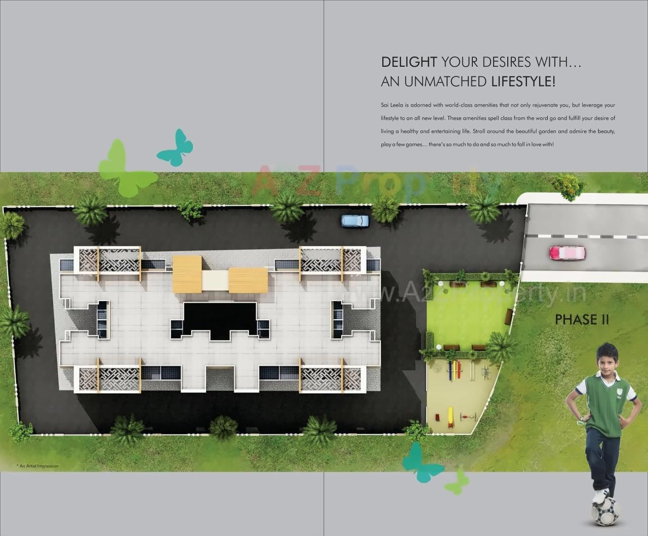Layout of real estate project Sais Leela located at Pimpri-chinchawad-m-corp, Pune, Maharashtra
