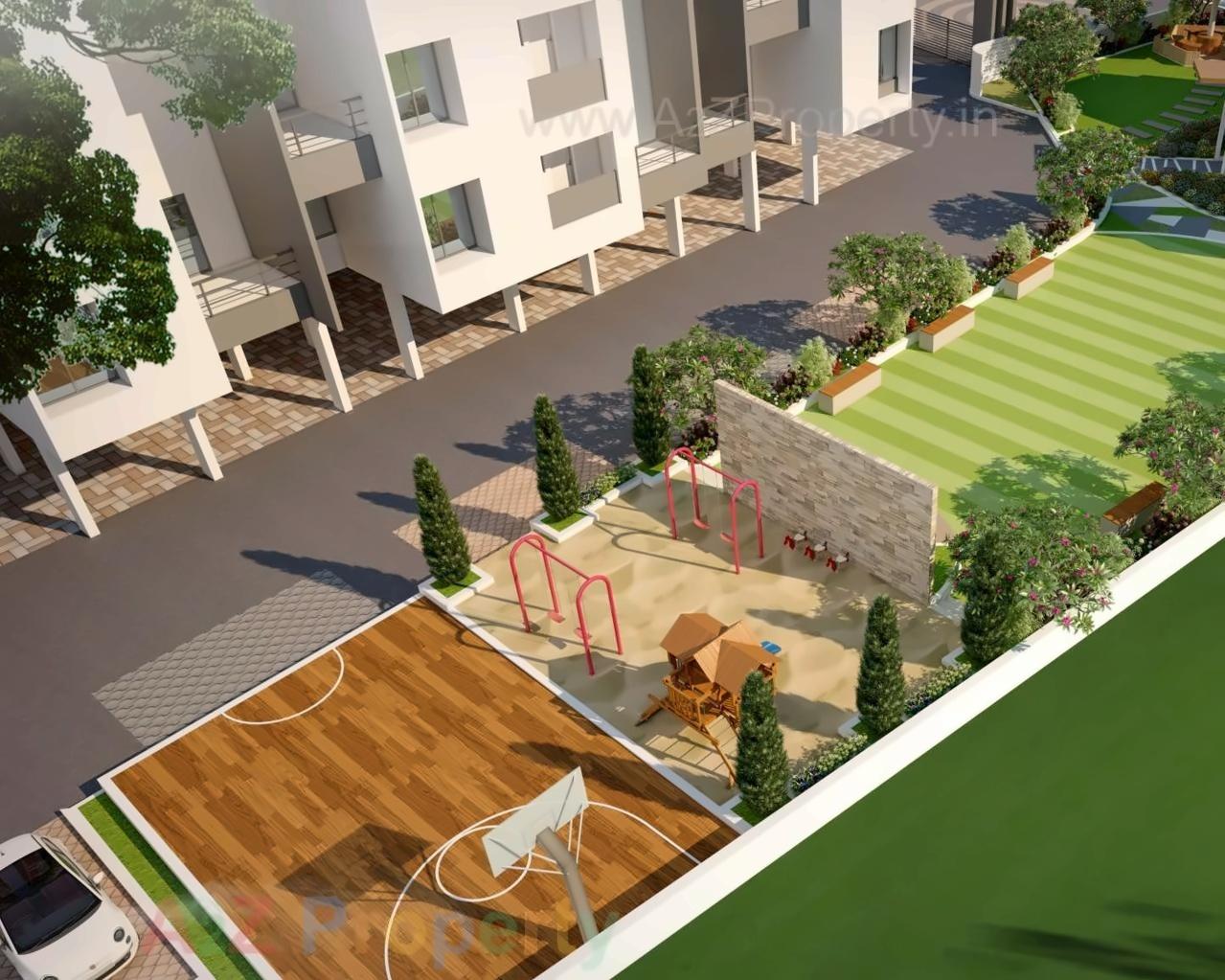 3D Elevation of real estate project Saishriya Samruddhi located at Wagholi, Pune, Maharashtra