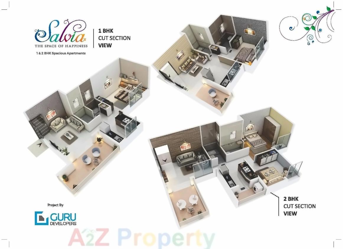 Layout of real estate project Salvia located at Bhosari, Pune, Maharashtra