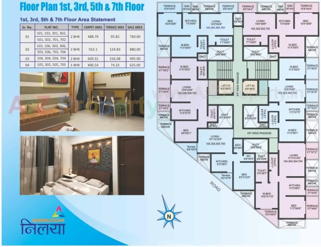 Layout of real estate project Samruddhi Nilaya located at Kivale, Pune, Maharashtra