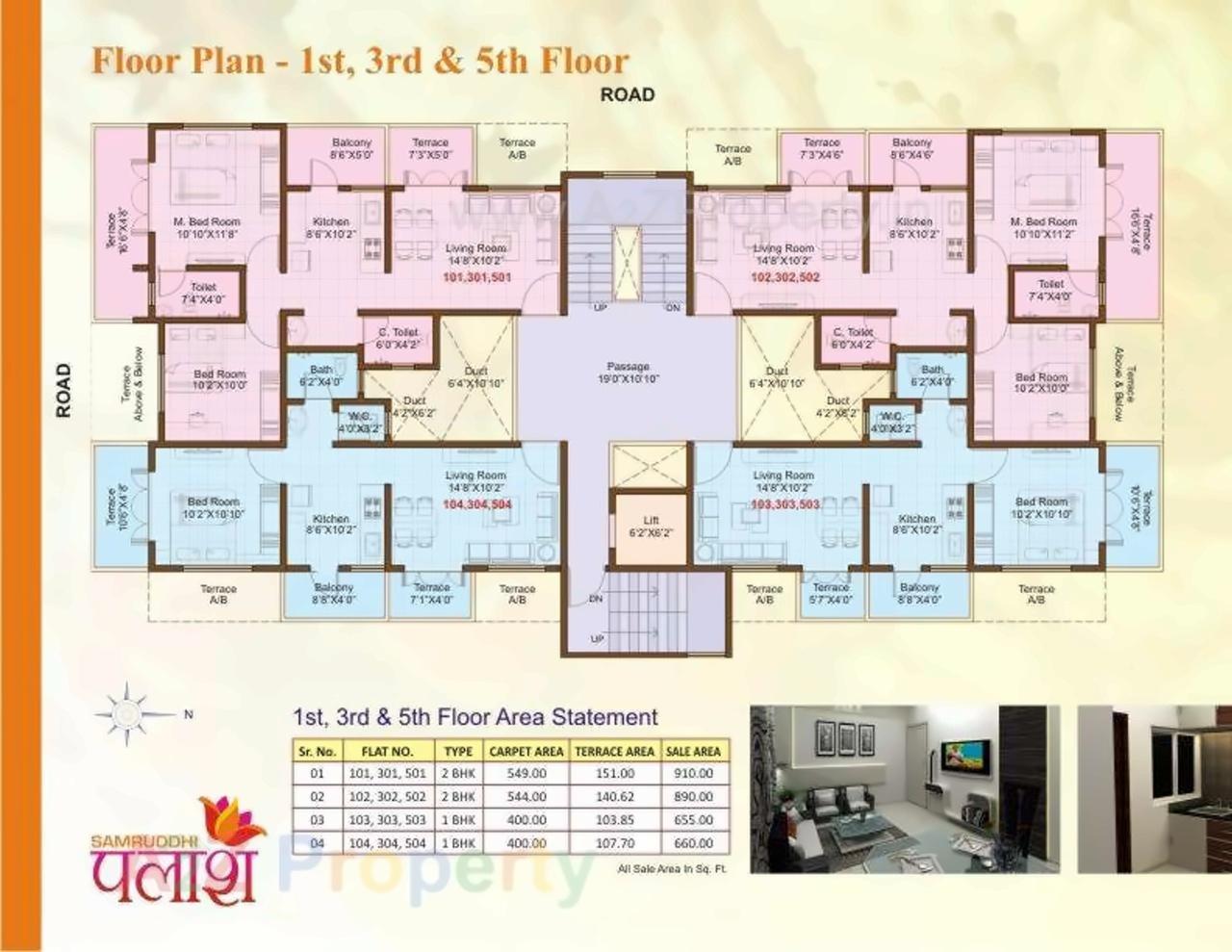 Layout of real estate project Samruddhi Palash located at Kivale, Pune, Maharashtra