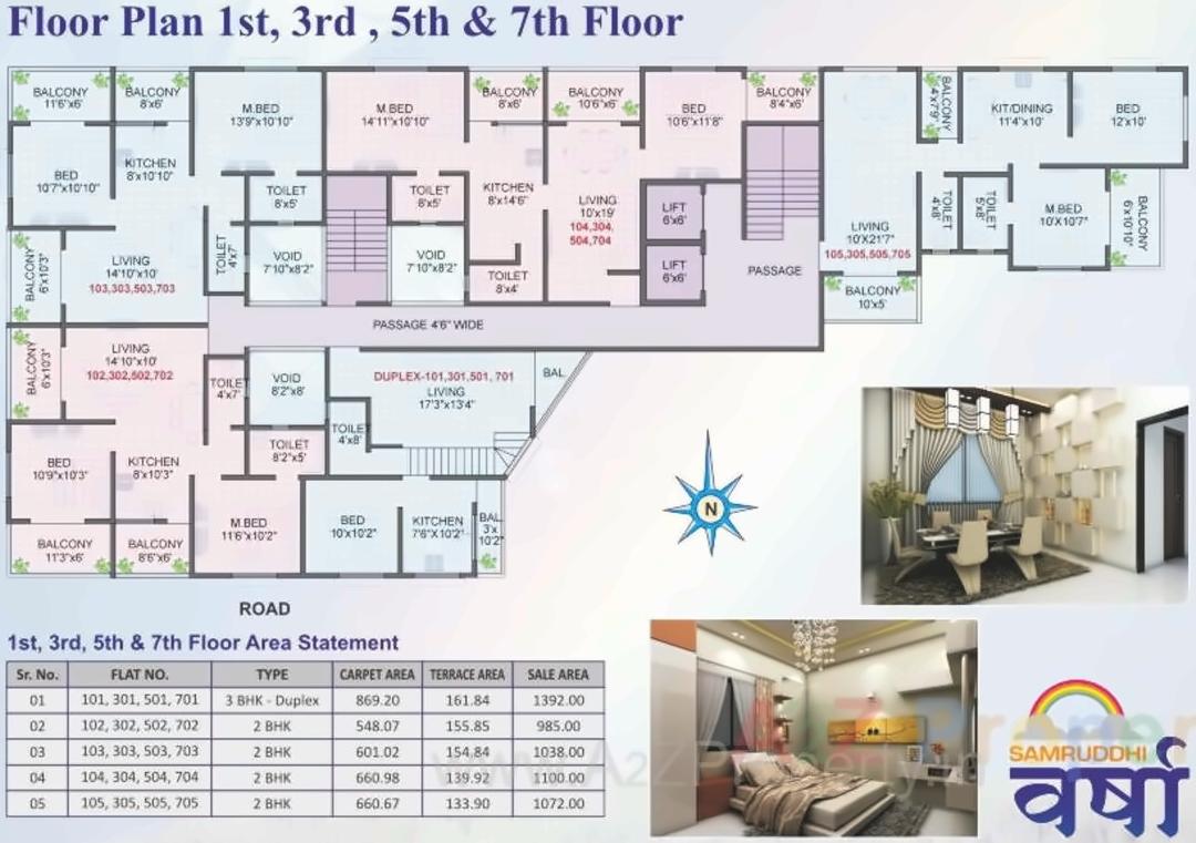 Layout of real estate project Samruddhi Varsha located at Pimpri-chinchawad-m-corp, Pune, Maharashtra