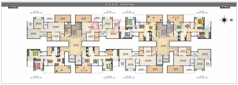 Layout of real estate project Sanjeewani located at Thergaon, Pune, Maharashtra