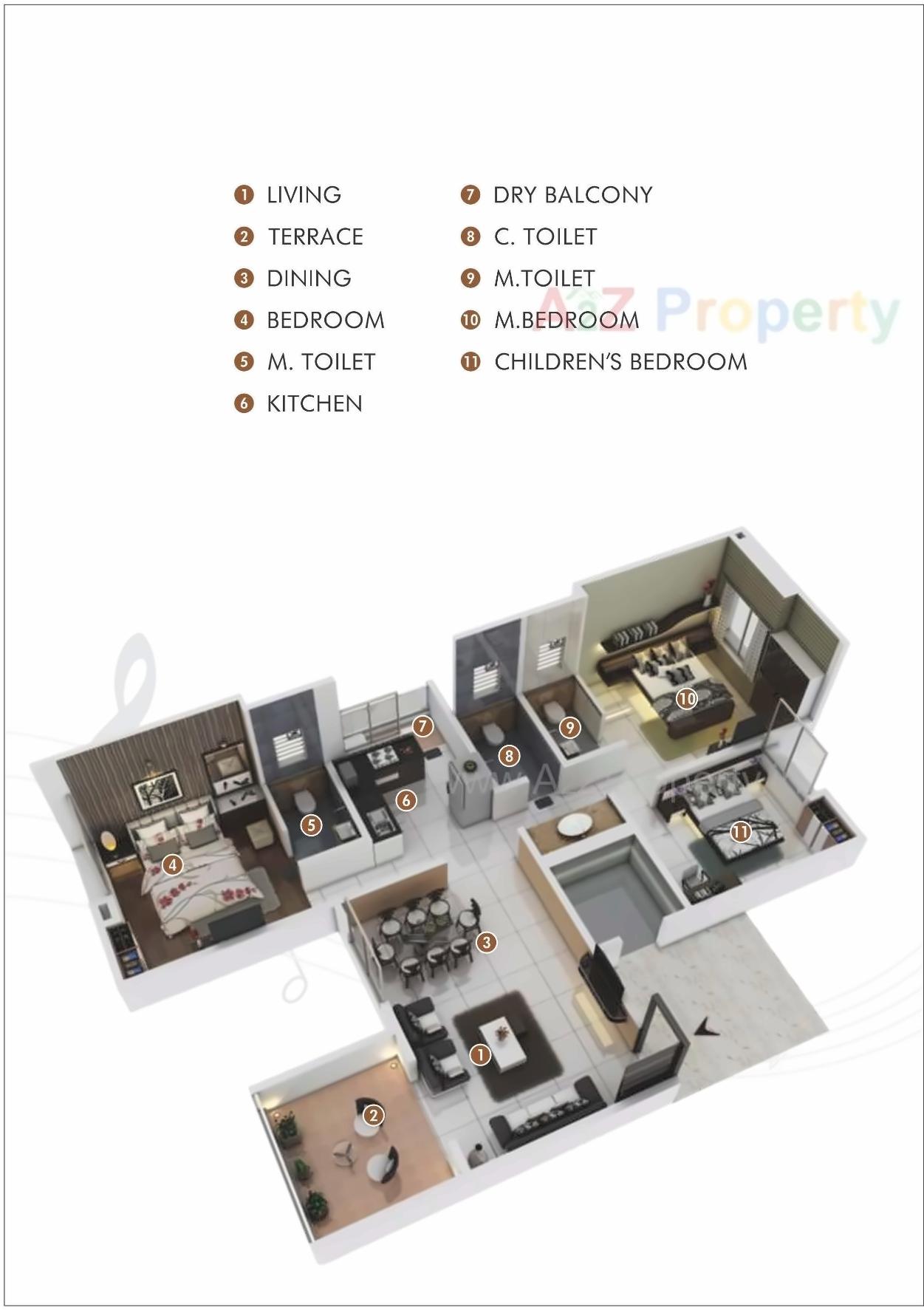 Layout of real estate project Saptasur located at Kothrud, Pune, Maharashtra
