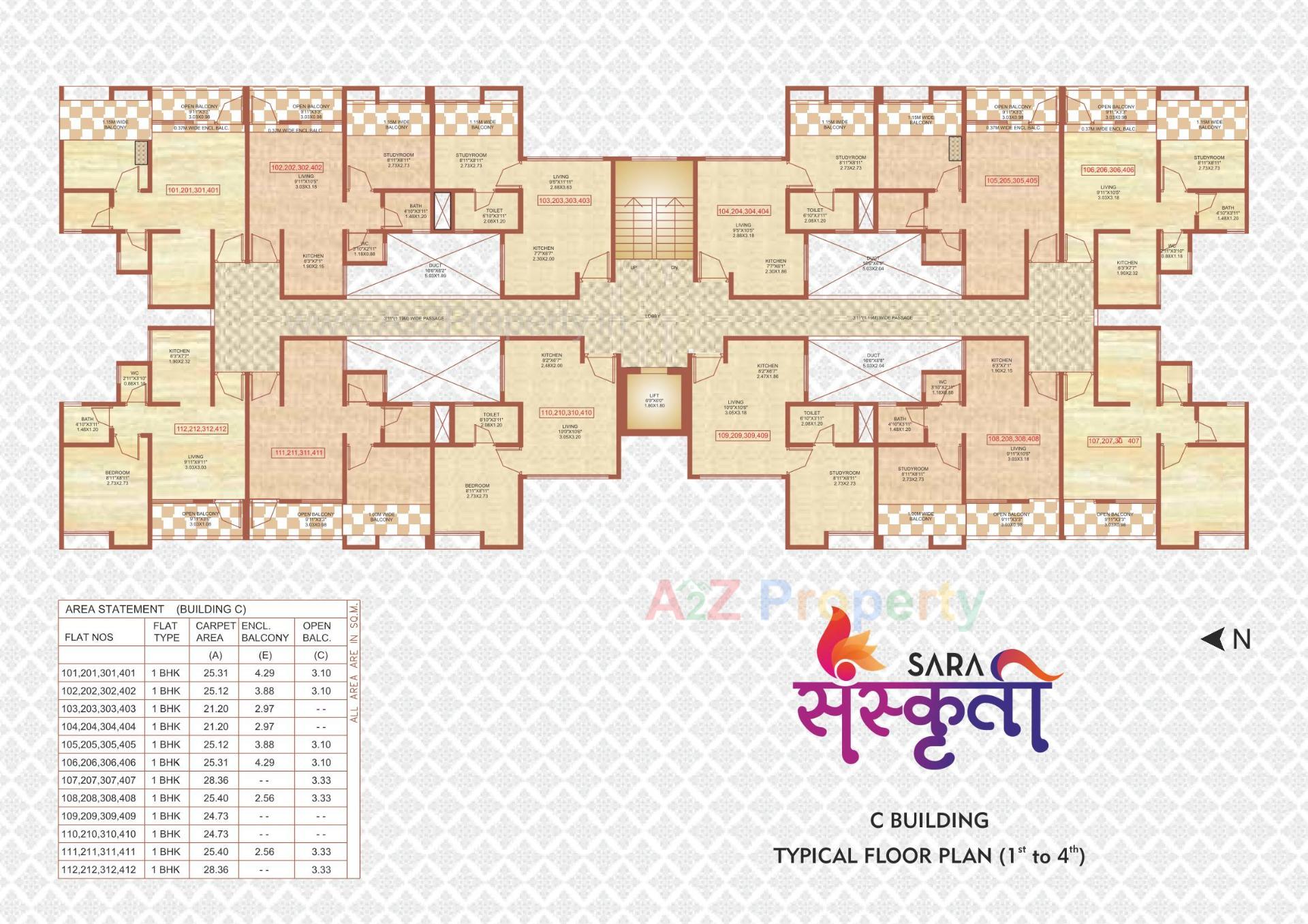 Layout of real estate project Sara Sanskruti located at Kharabwadi-ct, Pune, Maharashtra