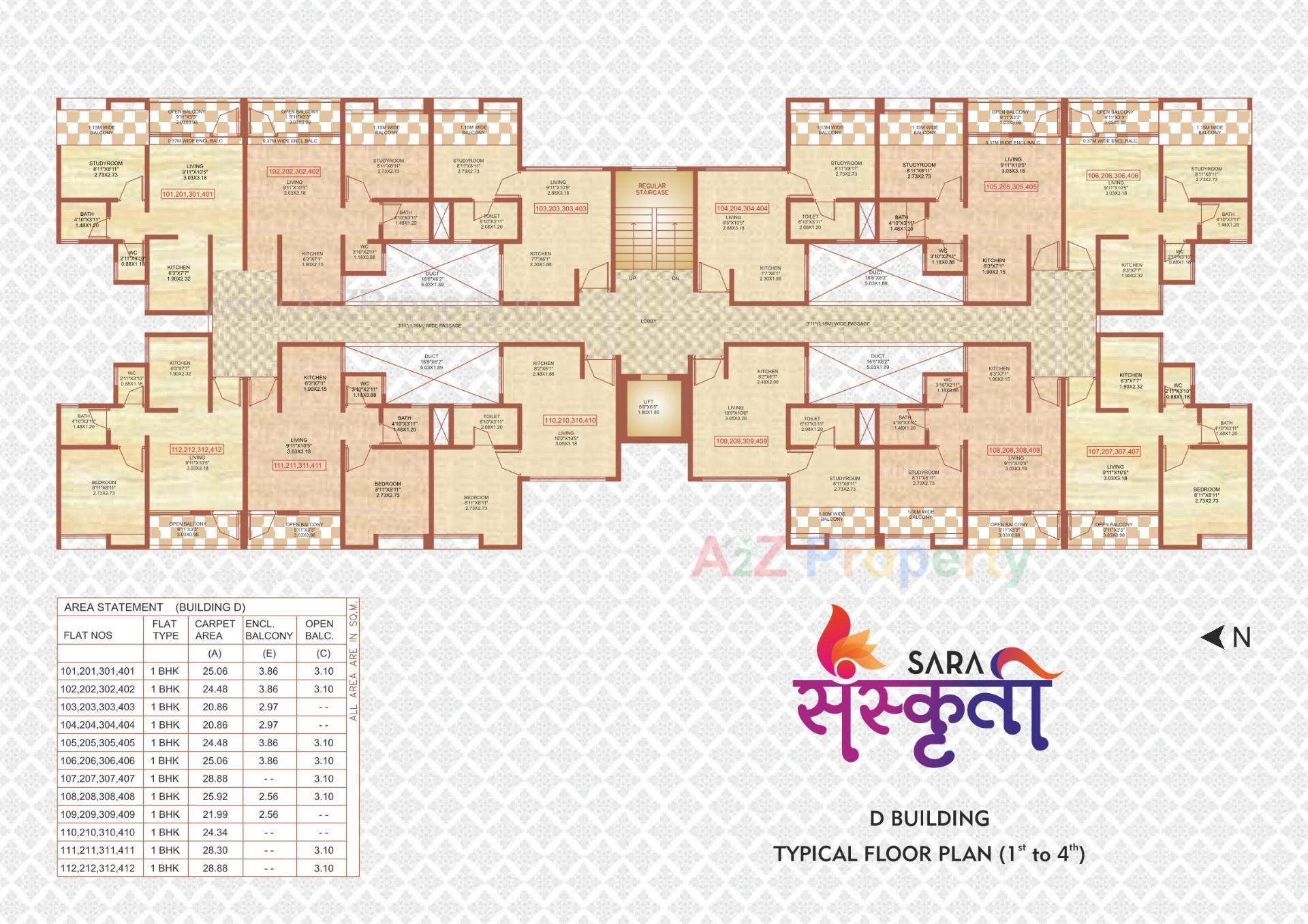 Layout of real estate project Sara Sanskruti located at Kharabwadi-ct, Pune, Maharashtra