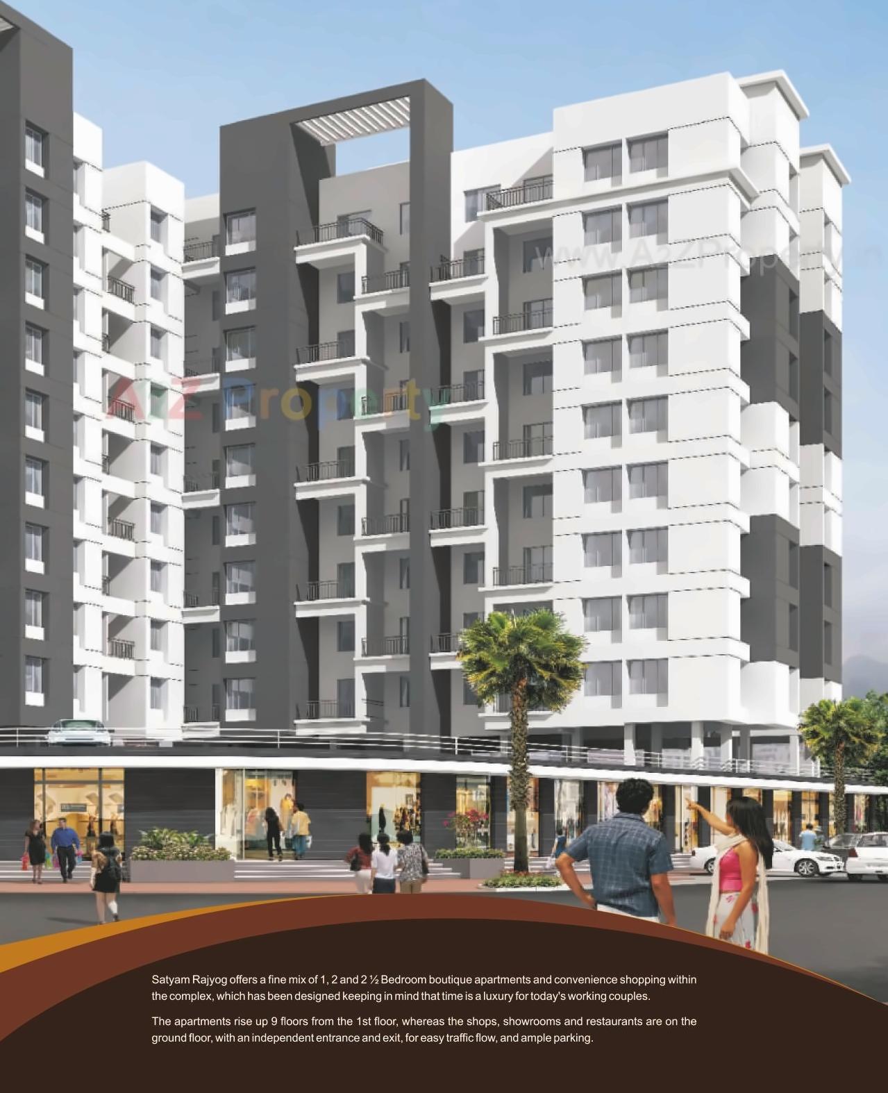 3D Elevation of real estate project Satyam Rajyog located at Dhanori, Pune, Maharashtra