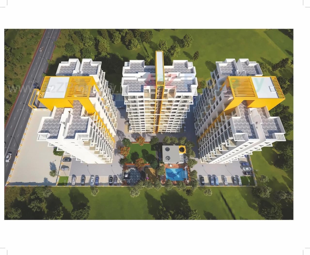 3D Elevation of real estate project Savali Saffron located at Mundhawa, Pune, Maharashtra