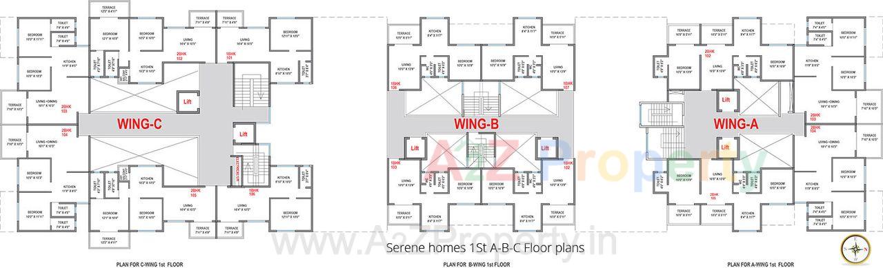 Plan1 of real estate project Serene Homes located at Bhosari, Pune, Maharashtra