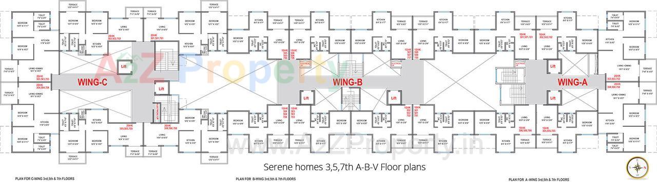 Plan3 of real estate project Serene Homes located at Bhosari, Pune, Maharashtra