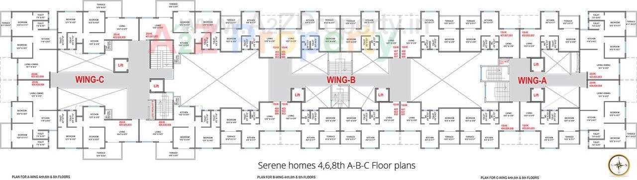 Plan4 of real estate project Serene Homes located at Bhosari, Pune, Maharashtra