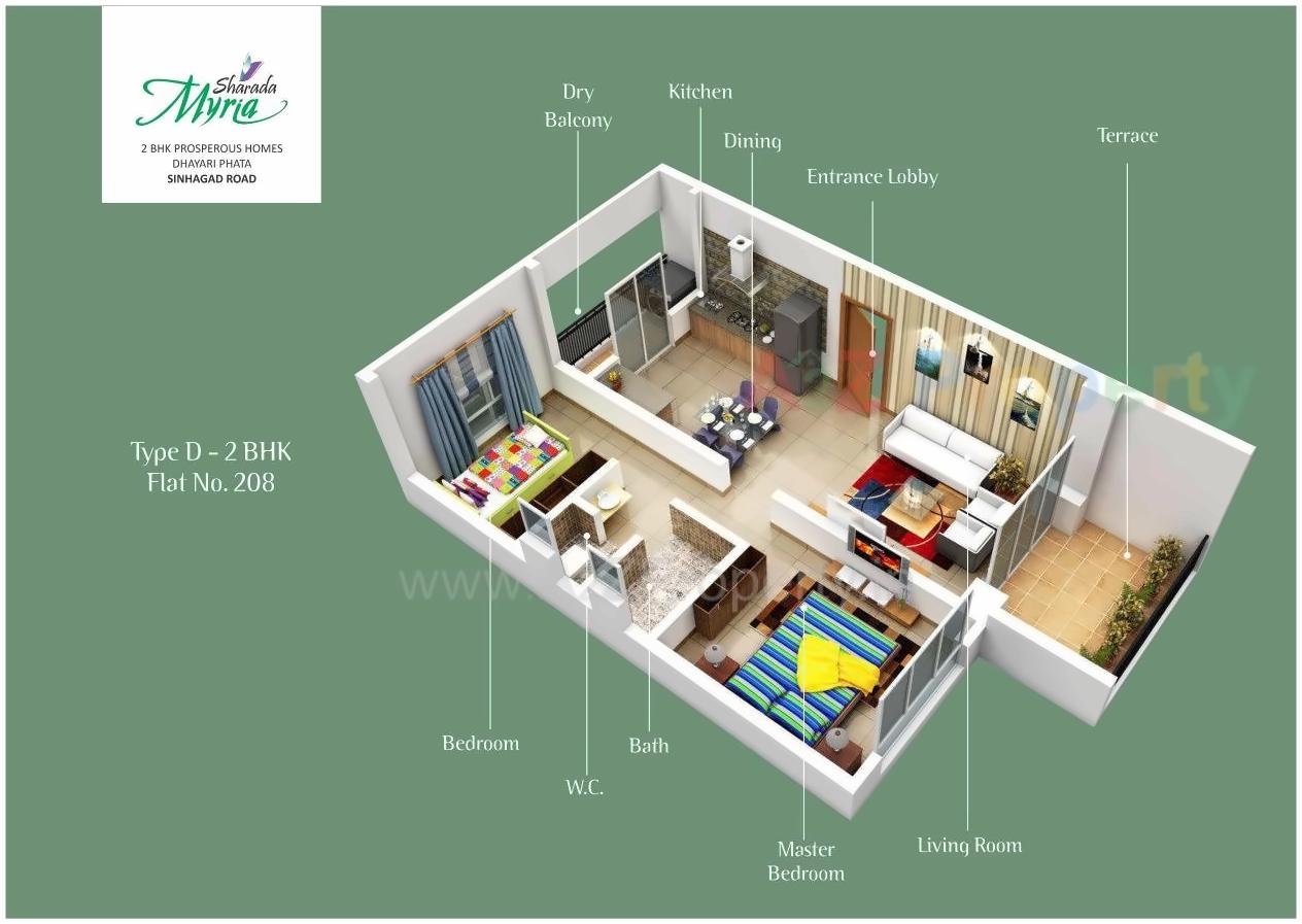 Layout of real estate project Sharada Myria located at Kirkatwadi, Pune, Maharashtra