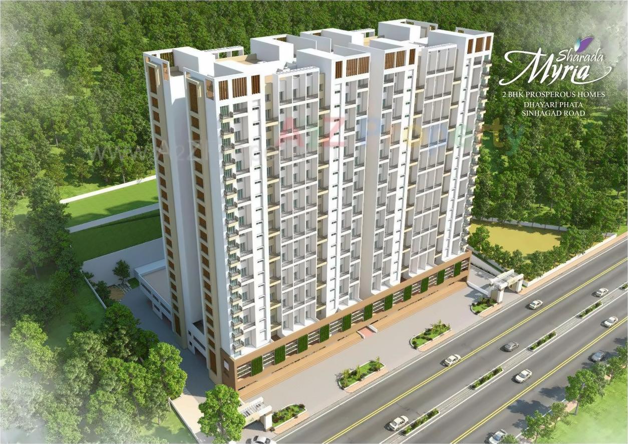 3D Elevation of real estate project Sharada Myria located at Kirkatwadi, Pune, Maharashtra