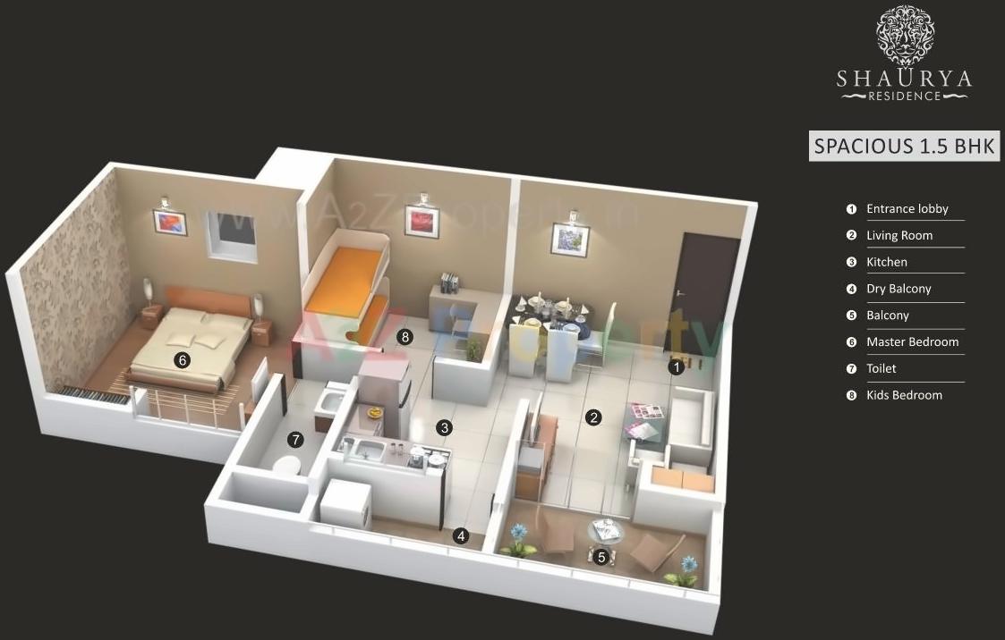 Layout of real estate project Shaurya Residence located at Lohgaon, Pune, Maharashtra