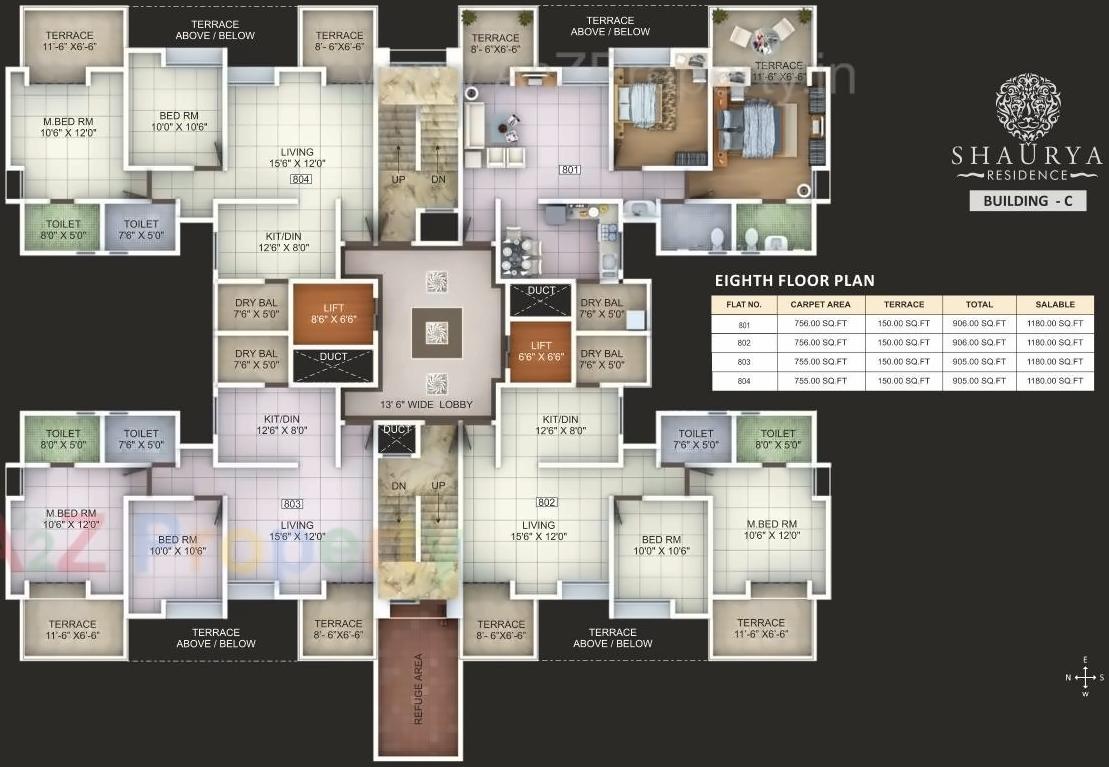 Layout of real estate project Shaurya Residence located at Lohgaon, Pune, Maharashtra