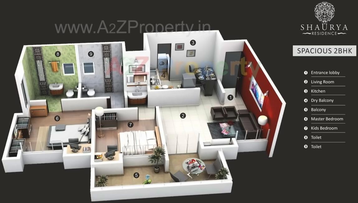 Layout of real estate project Shaurya Residence located at Lohgaon, Pune, Maharashtra