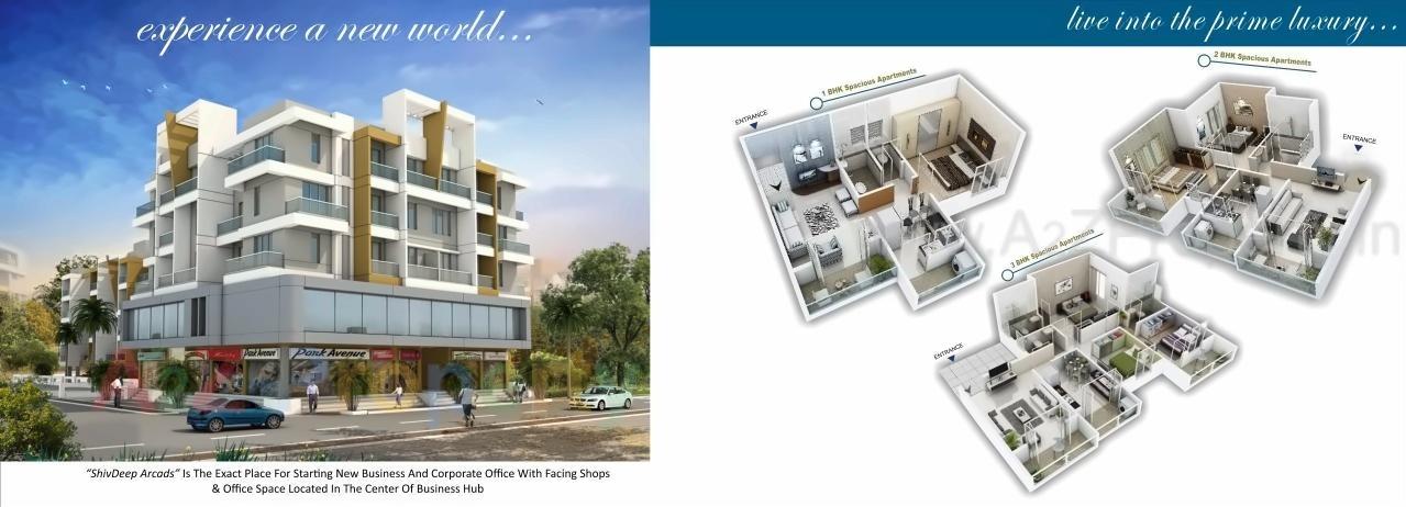 3D Elevation of real estate project Shivdeep Arcade located at Lohgaon, Pune, Maharashtra