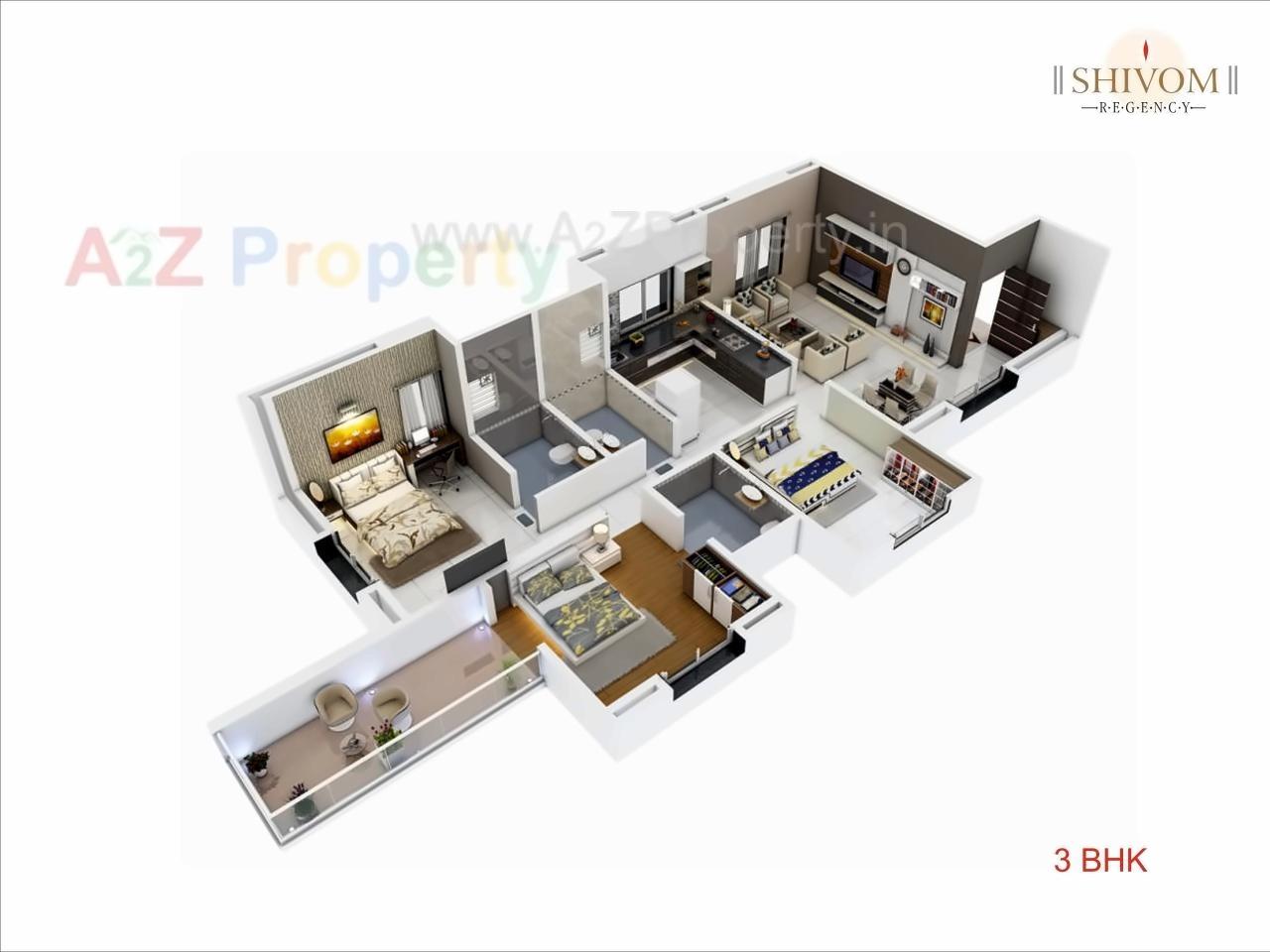 Layout of real estate project Shivom Regency located at Baner, Pune, Maharashtra