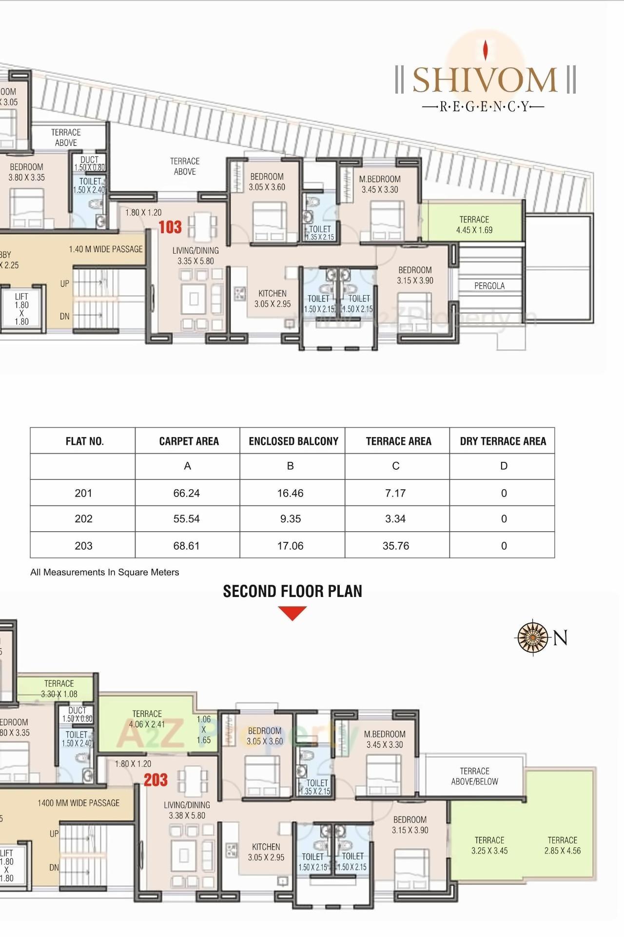 Layout of real estate project Shivom Regency located at Baner, Pune, Maharashtra